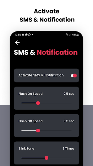 Flash Alert For Call and SMS Screenshot 2