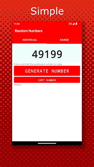 Generator Random Numbers Screenshot 1