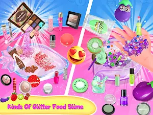Glitter Food Makeup Slime - Kitchen Fun Screenshot 2