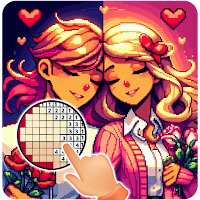 Couple Love Pixel Art coloring