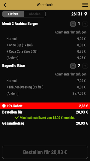 King Pizzeria Oldenburg Screenshot 1