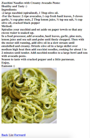 Health foods Screenshot 1