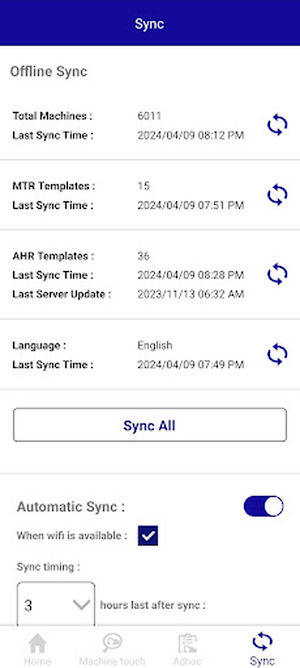 Komatsu MTA Mobile UAT Screenshot 3
