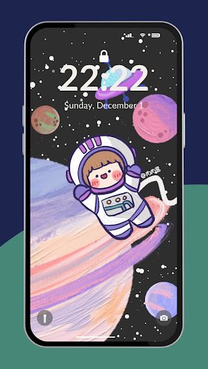 Cute Astronaut Wallpaper 4K Screenshot 3