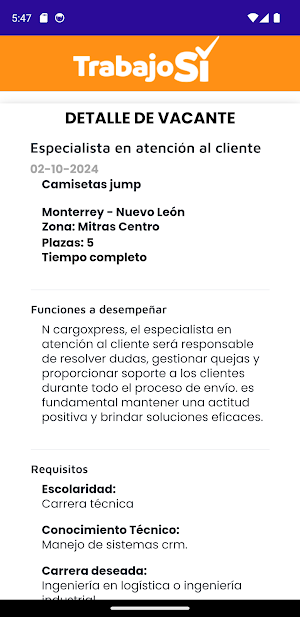 Trabajo Sí Screenshot 3