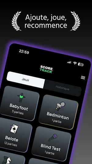 Suivi scores & compteur points Screenshot 1