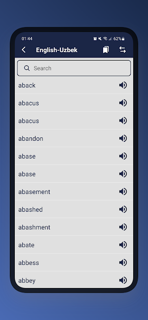 English-Uzbek Dictionary Screenshot 1