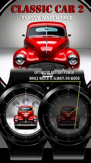 Classic Car 2 - Watch Face Screenshot 2