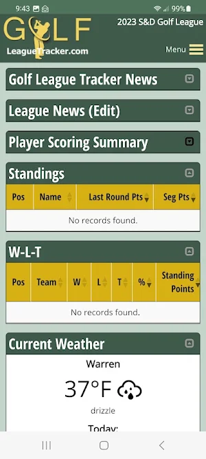 Golf League Tracker PWA Screenshot 3