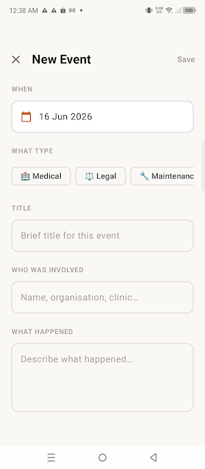 LifeLog Screenshot 1
