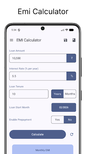 EMI Calculator Screenshot 0
