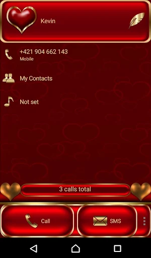 Heart Valentine Dialer theme Screenshot 1