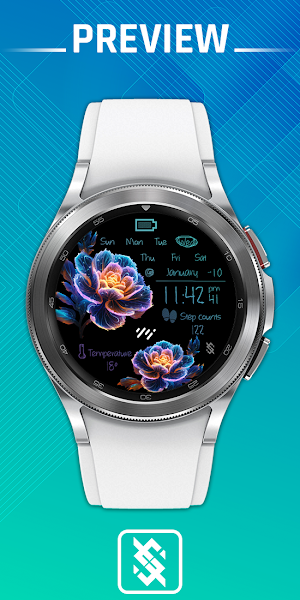 BFF46- Neon Art Flower glowing Screenshot 0