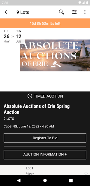 Absolute Auctions Erie Screenshot 1