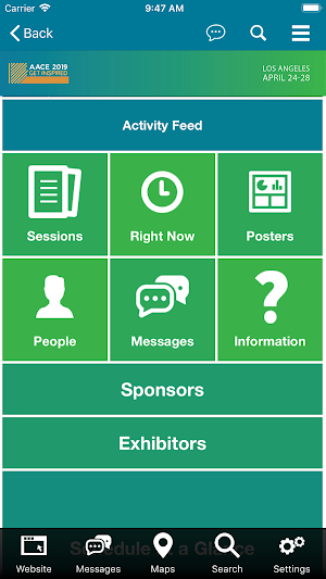 AACE Meetings Screenshot 2