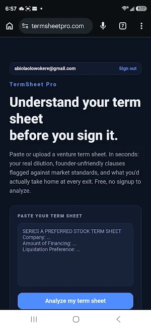 TermSheet Pro: Cap Table & VC Screenshot 2