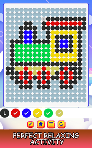 Mosaic Color by Number - Hex Puzzle Beads For Kids Screenshot 1