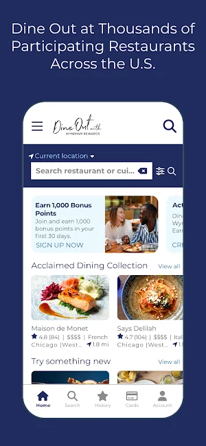 Dine Out with Wyndham Rewards Screenshot 1
