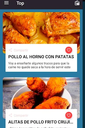 Comidas rápidas caseras Screenshot 1