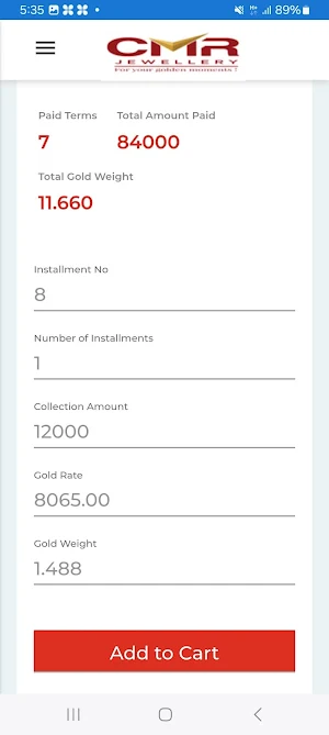 CMR Purchase Plan Screenshot 2