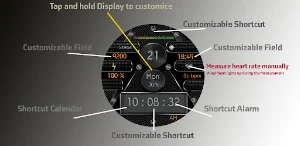 Carbon2021 Watch Face Wear OS Screenshot 2