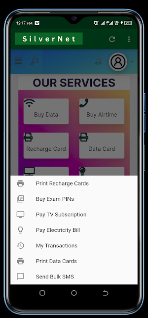 SilverNet - Data & VTU App Screenshot 1