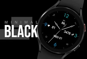 Minimal Black Watch Face Screenshot 0