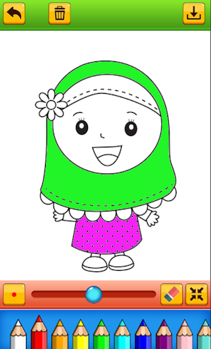 Buku mewarnai muslim kaligrafi Screenshot 3