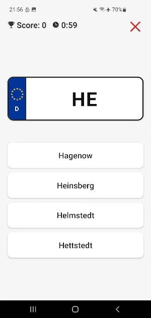 Kennzeichen-Quiz Screenshot 2