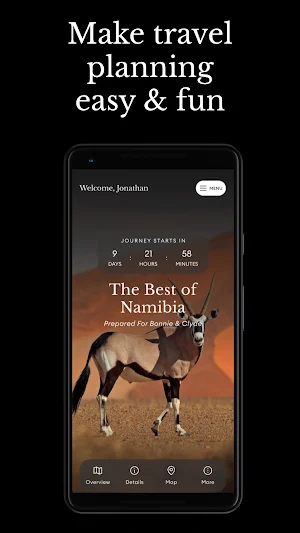 SAFARI FRANK Travel App Screenshot 1