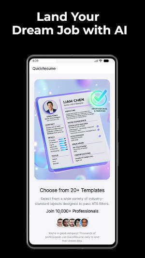 QuickResume: AI Resume Builder Screenshot 0