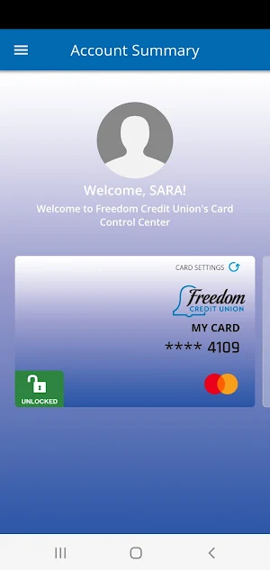 FreedomCU Card Control Screenshot 0