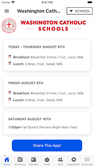 Washington Catholic Schools Screenshot 1