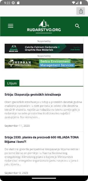 Rudarstvo Vesti Screenshot 2