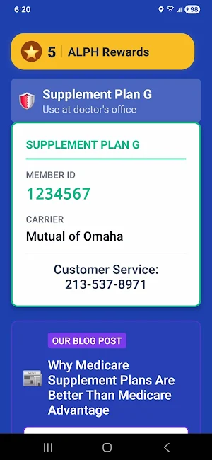 Alphavisor: Medicare Wallet Screenshot 0