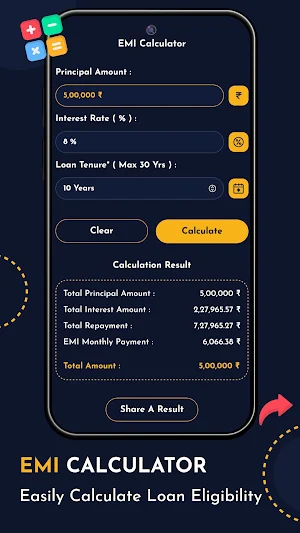 Easy EMI Loan Calculator Screenshot 1
