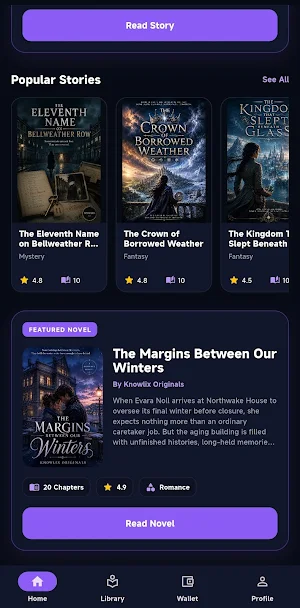 Knowlix - Stories & Novels Screenshot 1