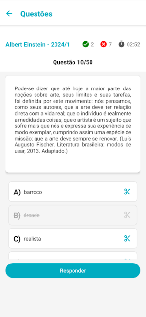 Simulados Vestibular Screenshot 2