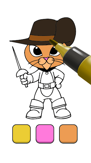 Puss N Boots Coloring Screenshot 1