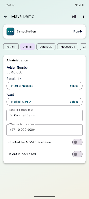 eCCR x WiZmed Screenshot 2