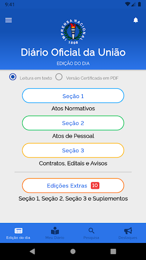 Diário Oficial da União (DOU) Screenshot 0
