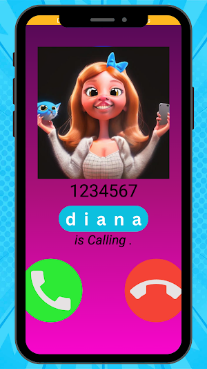 Diana Video & Voice Call Prank Screenshot 2