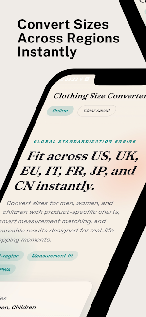Clothing Size Converter Screenshot 0