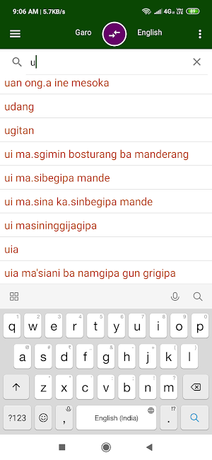 Garo To English Dictionary Screenshot 1