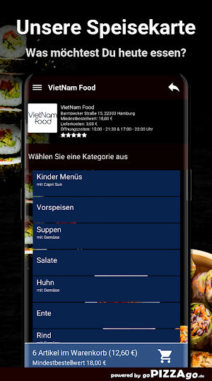 VietNam Food Hamburg Screenshot 3