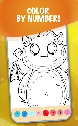 Halloween Monster Coloring Book By Numbers Screenshot 3