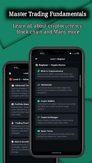 Crypto Trading Learning app Screenshot 2