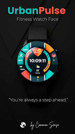 UrbanPulse Fitness Watch Face Screenshot 1