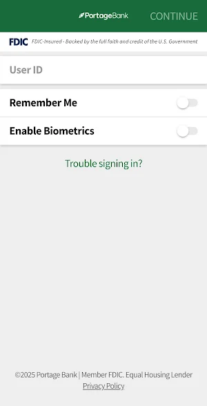 PortageBankMobile Screenshot 1