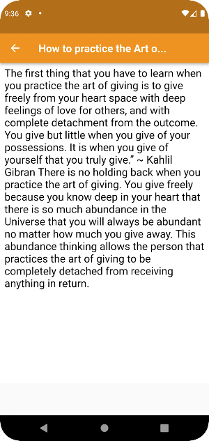 The art of giving Screenshot 2